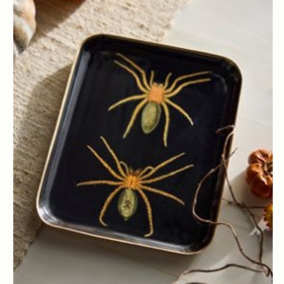 🔥Halloween Spider Tray - Black and Gold - Picture 1 of 2
